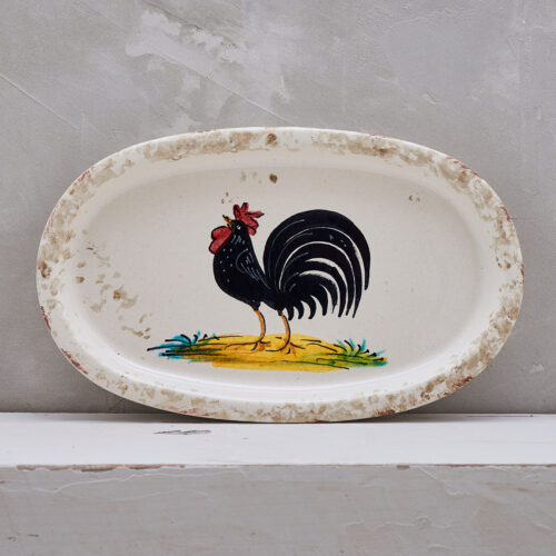 Black Rooster Tray - 21 x 13 cm