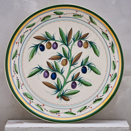 White Olive Tree Plate - 35 cm