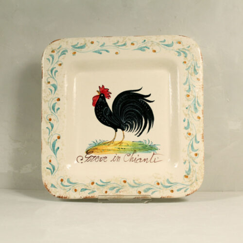 Black Rooster Tray - 30 x 30 cm